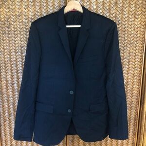 HUGO Men's Dark Navy Two-Button Sport Coat